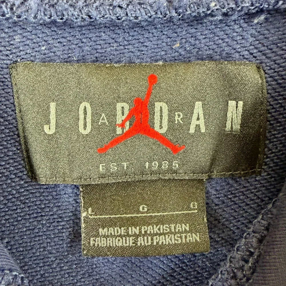 Jordan Mens Sleeveless Hoodie Navy Blue Jumpman Dri-FIT Vest Sz Large DZ0571-410